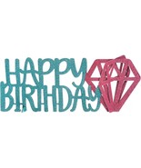 Happy Birthday Glitter Table Top Sign Decorations Centerpiece Birthday P... - $113.09 MXN