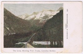 Postcard The Loop Showing Four Tracks Selkirk Mountains British Columbia - £8.03 GBP