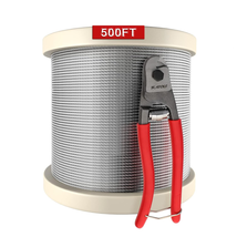1/8&quot; T316 Stainless Steel Cable with Cutter, 500FT Wire Rope Aircraft Cab - $162.65