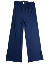 Alex Evenings Women’s Navy Blue Pull On Pants Size L Stretch Wide Leg Dr... - $19.00