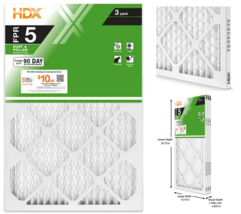 14 x 24 x 1 Standard Pleated Air Filter FPR 5, 3-Pack, Air Filters Repla... - $16.89