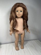 American Girl Saige 18” doll retired 2013 GOTY auburn hair nude FLAWS - £35.04 GBP