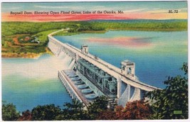 Postcard Bagnell Dam Open Flood Gates Lake Of The Ozarks Missouri - £3.08 GBP