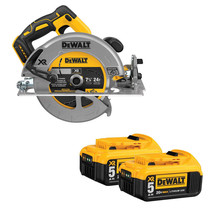 DeWalt DCB205-2 20V MAX 5 ah Battery 2-Pack w/DCS570B 7-1/4&quot; Circular Saw - £410.31 GBP