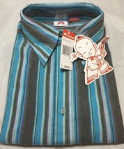 $99.00 New Touchbase Men&#39;s Dress Shirts Long Sleeves Striped 100% Cotton... - $12.86+