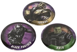 Marvel Avengers Hulk Thanos Black Panther 3pc Set Pinback Buttons - NEW - $9.89