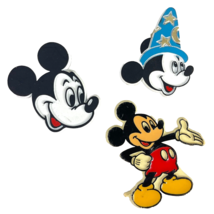 Mickey Mouse 3 Refrigerator Magnet Bundle Magician Vtg Walt Disney Produ... - $19.22