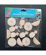 Small Wooden Diy 12 Stickers Fruits Shapes For Arts and Crafts Scrapbook... - $8.49 CAD