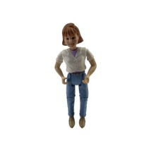 1998 Fisher-Price Loving Family Dollhouse Mom Mother Doll Figure Toy Blue Jeans - £4.52 GBP