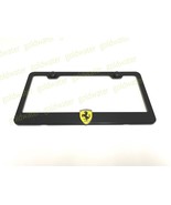 3D Ferrari Shield Emblem Black Powder Coated Metal Steel License Plate F... - $35.97 CAD