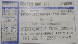 The WHO 2000 Camden NJ USA  Ticket Stub sfx VG+ Peter Townsend - $12.77