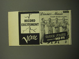 1957 Verve Records Ad - Music for People who aren&#39;t very hungry Spike Jones - £14.50 GBP