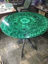 Malachite Stone Coffee Table Random Inlay Mosaic Arts Luxury Furniture H... - £211.66 GBP+