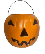 Vtg Norfolk Halloween Pumpkin Blow Mold Pail Bucket Trick-or-treat Made ... - $9.20