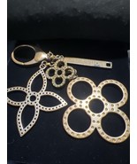 LOUIS VUITTON M65090 Gold Silver Metal Bag Charm Key Holder Bijoux Sac T... - $2,246.40 MXN