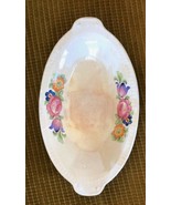 Vintage Serving Bowl, Flowers, Corn Cob Bowl, Discoloration Under Glazing - $345.86 MXN