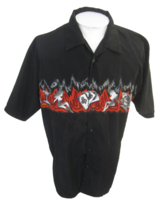 Steve &amp; Barrys vintage Men Hawaiian ALOHA shirt p2p 24&quot; L girls gambling drinks - £35.52 GBP