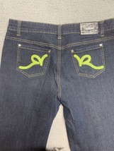 ROCAWEAR Women&#39;s Jeans Size 16 Stretch Blue Jeans Denim Embroidered - $26.81