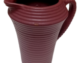 Zanesville Stoneware Ringed Pitcher Matte Rose #579 9.25&quot;T - £37.02 GBP