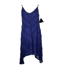 City Triangle S Lined Sleeveless Stretch Knit Asymmetrical Hem Dress Navy Blue - £21.08 GBP