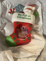 Hallmark 2022 Keepsake Ornament Pet&#39;s Fur-st Christmas Photo Holder New - £7.36 GBP