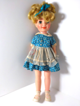 Miss Sunbeam Bread Advertising Doll Wearing Blue Floral Dress - Adorable... - £19.63 GBP
