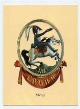 Swissair Menu Au Cavalier Saint George Cover 1970 Chicago Montreal Switz... - $28.71