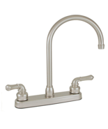 Ultra Faucets Mobile Home/RV 8&quot;, Kitchen High-Rise Gooseneck Brushed Nickel - £39.27 GBP