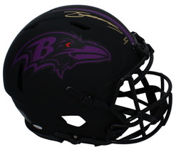 Zay Flowers Autographed Baltimore Ravens Eclipse Authentic Speed Helmet JSA - £427.97 GBP