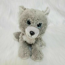 8&quot; The Petting Zoo Wolf Gray White Beanbag Plush Stuffed Toy Lovey B65 - £7.85 GBP