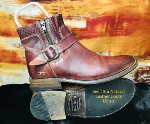 Primary image for Bed Stu BECCA Leather Double Zip Cobbler Made Boot US 10