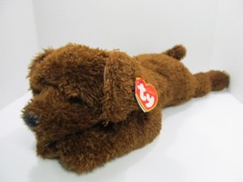 TY Classics Dog Plush Flopper Brown Shaggy Floppy Doll Tags Nose Error - £14.94 GBP