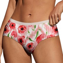 Watercolor Flowers Panties for Women Lace Briefs Soft Ladies Hipster Und... - $13.99