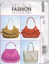 McCalls Fashion Accessories Pattern M5899 for Hobo Bags - $4.99