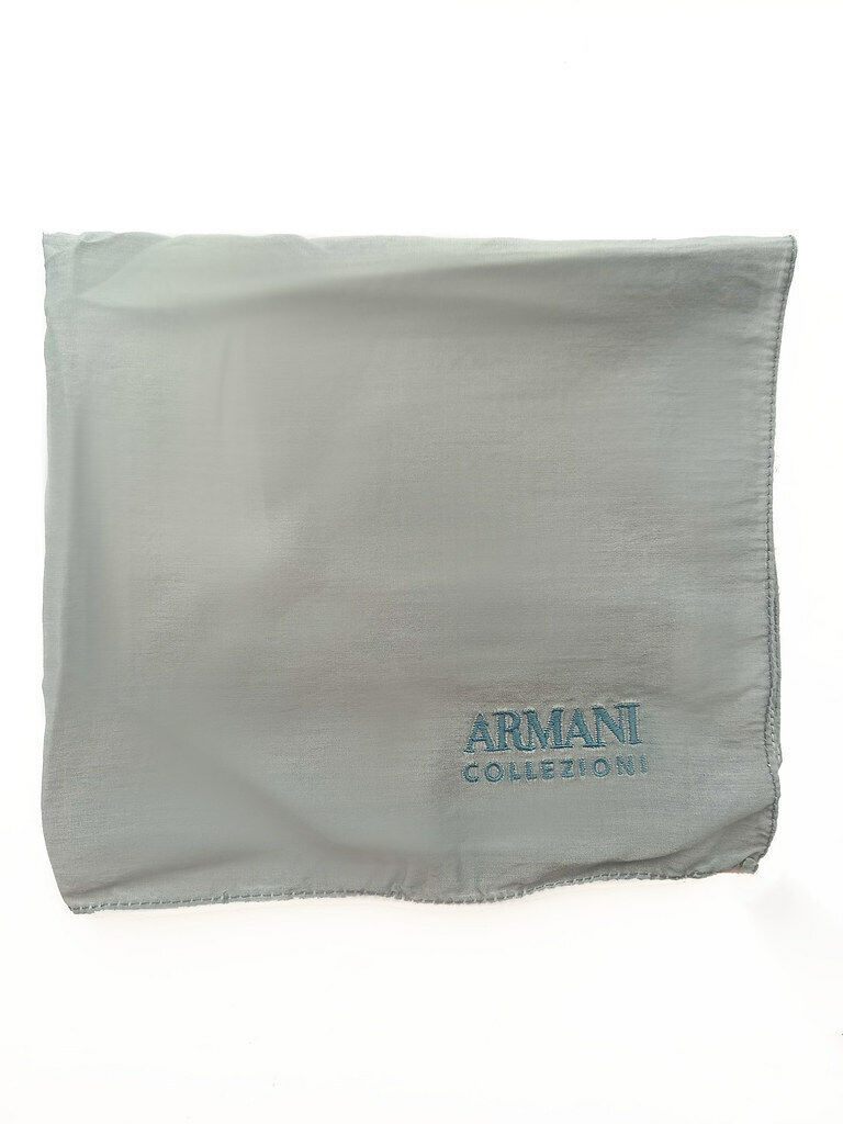 Primary image for ARMANI COLLEZIONI Uomini Fazzoletto Grigio Verde Taglia 37CM X 40CM 641028 