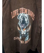 1970s 1980s LOVE THEM DAWGS Cleveland Browns Sweatshirt Mens L Football ... - $54.56 CAD