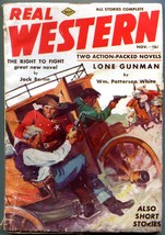 Real Western Pulp November 1937- Lone Gunman- Sam Houston- Jack Berfin VG/F - £69.74 GBP