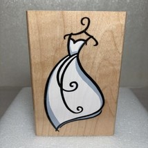 P060 Gown Of Dreams Rubber Stamp Stampendous 2000 Wedding Prom Formal 4.... - £11.60 GBP