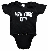 NYC FACTORY New York City Baby Bodysuit Screen Printed Soft Cotton Snapsuit - £4.78 GBP+