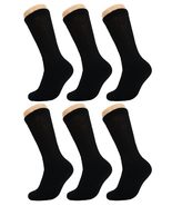 AWS/American Made Black Diabetic Crew Socks for Men with Non Binding Top... - $16.82