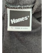 Hanes Sweatshirt L Large Vintage charcoal gray used USA made Men&#39;s Women... - £15.77 GBP