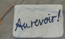 Ann Taylor Loft French Au Revoir! Cloth Clutch, Large Lowest Price - £9.05 GBP