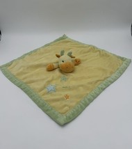 Carter's just one year hug me Giraffe Lovey security Blanket Rattle Yellow Green - $14.96