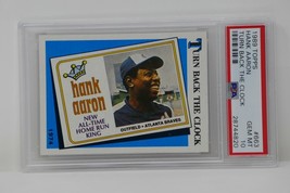 1989 Topps #663 Hank Aaron Turn Back The Clock Braves PSA 10 GEM MINT - £80.12 GBP