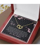 To My Wife Premium 10k Gold Everlasting Love Necklace With 18 Pave Set D... - $159.99