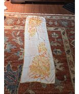VINTAGE VERA NEUMANN SILK SCARF Gold Yellow Orange Flower Floral - $18.24 CAD