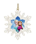 Lenox Disney Frozen Princess Anna &amp; Elsa  Snowflake Ornament China Chris... - £11.29 GBP