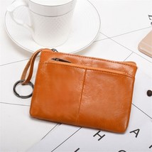 Slim Money Card Holder Purse Genuine Leather Thin Women Vintage Money Wa... - £15.17 GBP