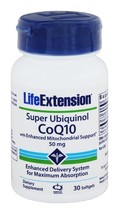 3 Pack Life Extension Super Ubiquinol CoQ10 Enhanced Mitochondrial 50mg 30gel image 1