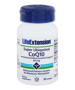 3 PACK Life Extension Super Ubiquinol CoQ10 Enhanced Mitochondrial 50mg 30gel - $40.00